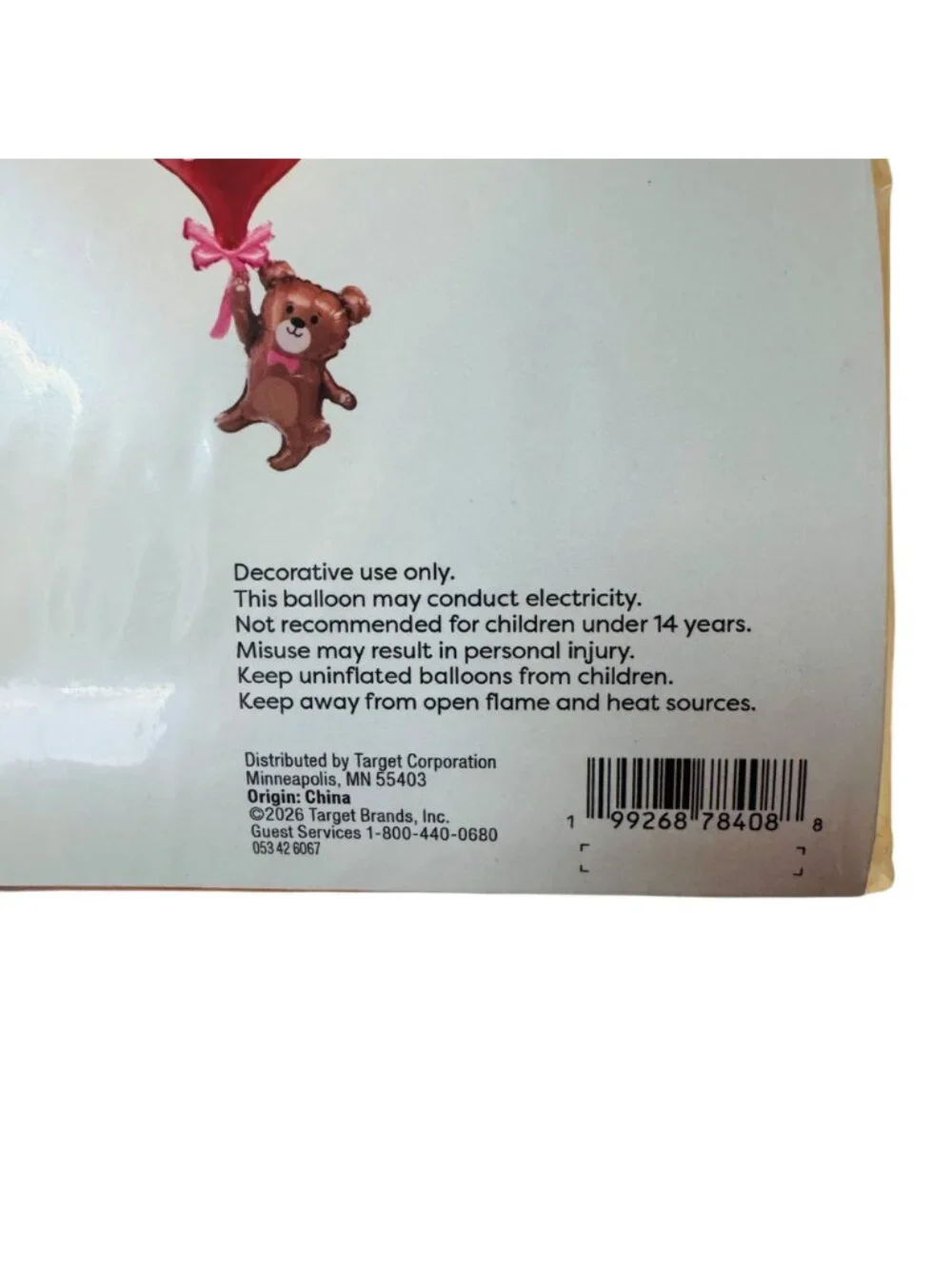 Balloon Bundle With Heart & Bear Designs Includes 5 Balloons & Weight